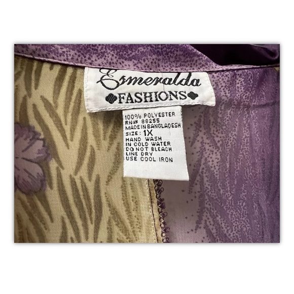 Esmeralda,dress,set,parties/cocktail,long, purple/gold,dress/light coat,size3X.: - Picture 12 of 12